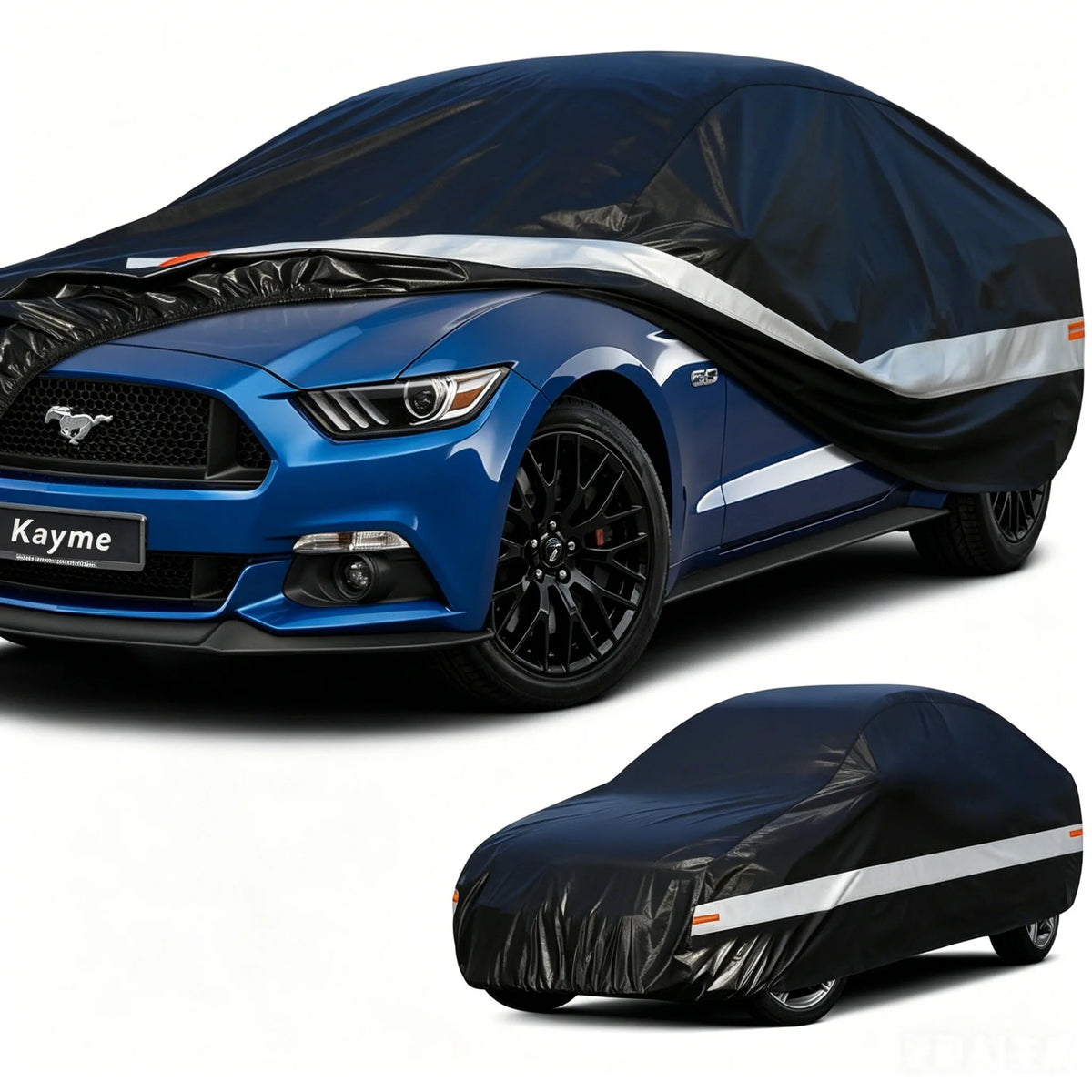 10 Layers Thick Car Cover 100% Waterproof Outdoor Rain Snow UV Dust Sun Protection Full Body Auto Cover All Season Universal Fit