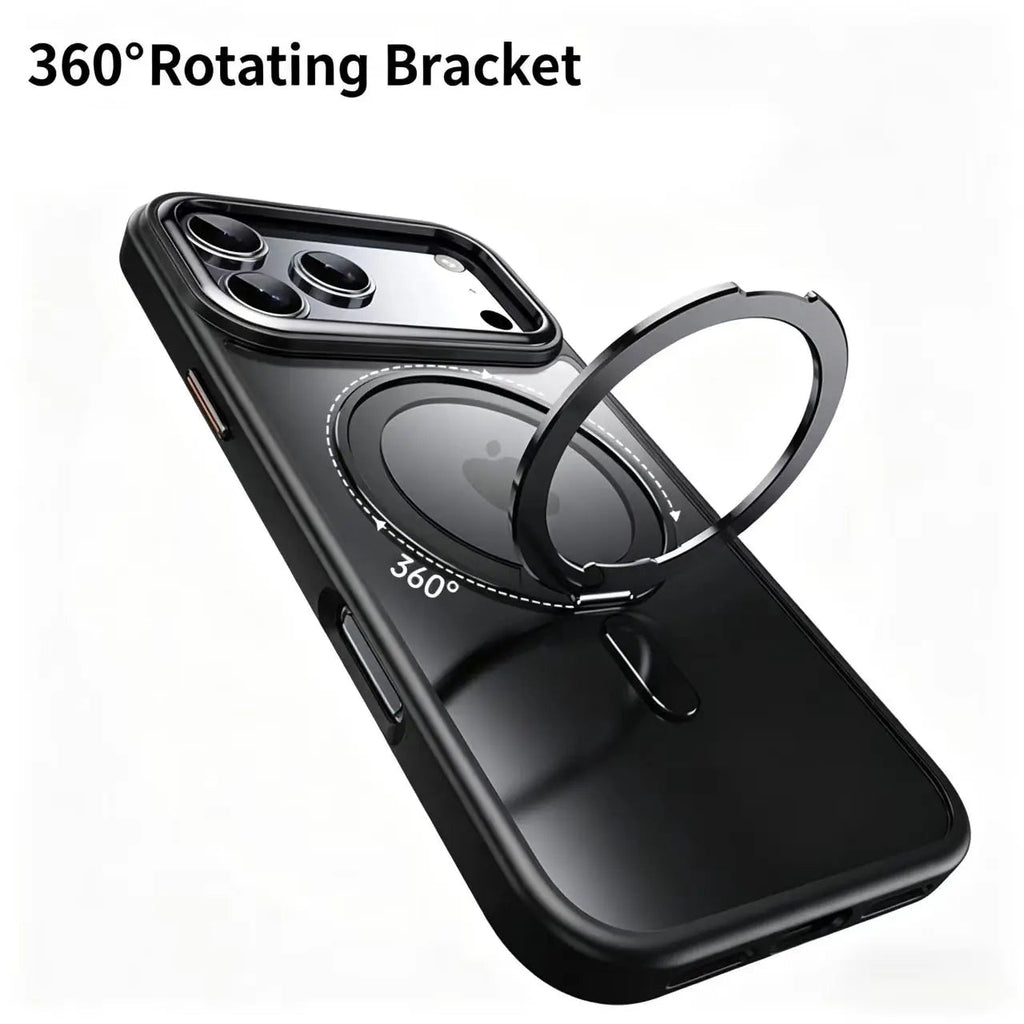 Magnetic 360° Rotation Stand Phone Case for iPhone 17 Pro Max Case iPhone 17 MagSafe Funda iPhone 17 Pro with Ring Holder Cover