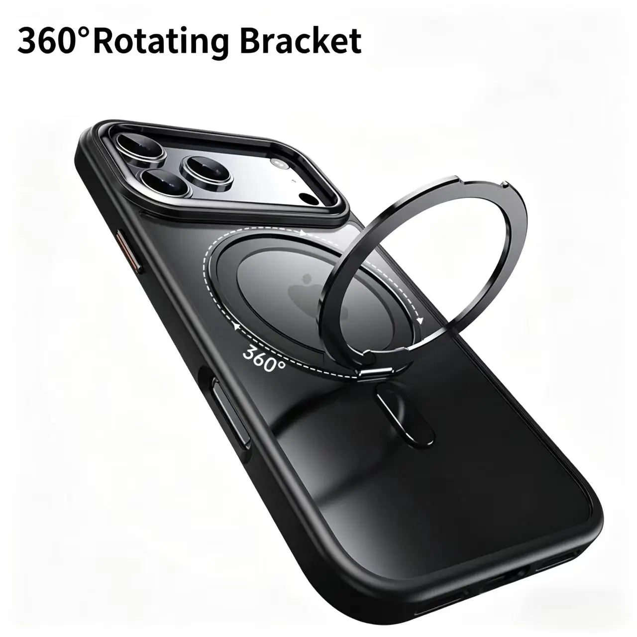 Magnetic 360° Rotation Stand Phone Case for iPhone 17 Pro Max Case iPhone 17 MagSafe Funda iPhone 17 Pro with Ring Holder Cover
