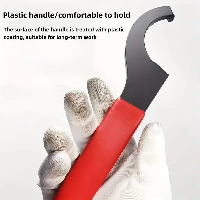 5pcs Anti Slip Half Moon Wrench Hook Wrenches Tools Set C-Shape Spanner Motorcycle Car Repair Shock Djustment Spanner Hand Tool
