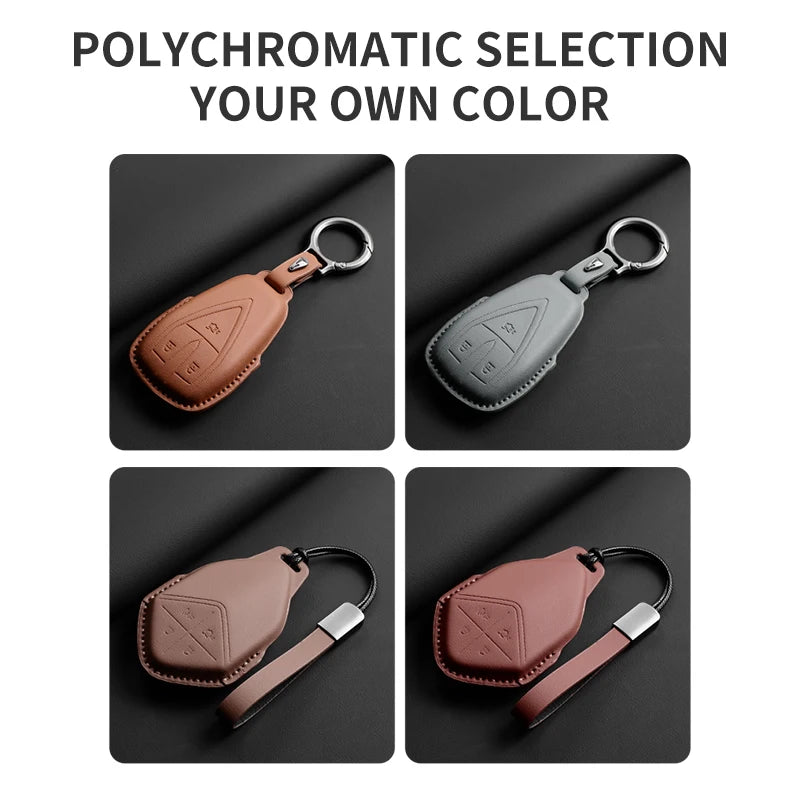 Car Key Case Bag For Changan Deepal S7 S07 SL03 S05 G318 2024 2025 Keychain Protective Cover Smart Remote Key Protection Shell