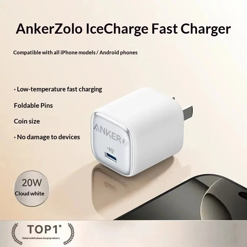 30w Anker Pd Fast Charger Ice Sensing Usb C Wall Charger For Phone 16 Pro Max Phone 15 Pro Portable Mobile Phone Power Adapter Car Mobile World