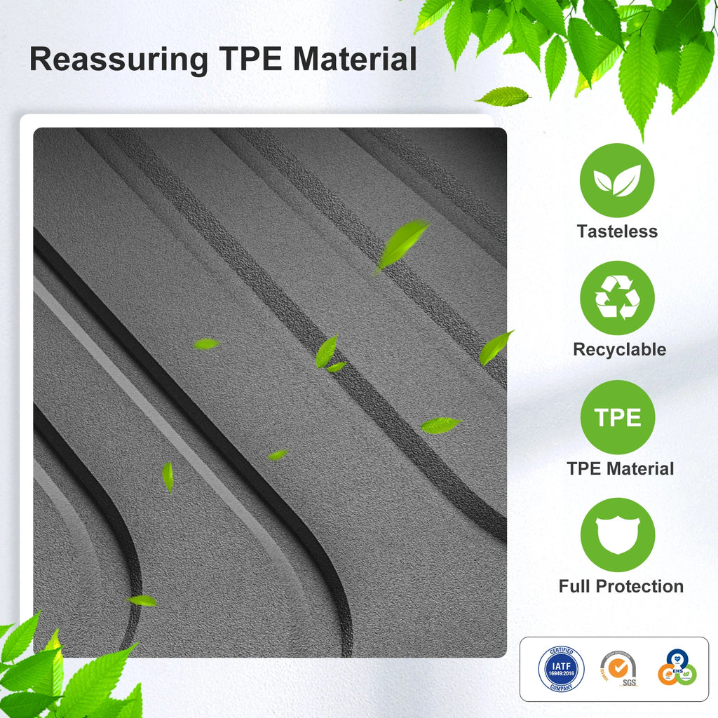 Smabee Left Hand Drive for Tesla Model YL 2025 2026 Car Floor Mats TPE With Door Sill Protective Cover All Weather Accessories