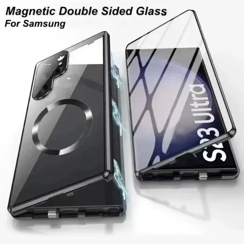 360 ° Full Protection Metal Magnetic Case For Magsafe Samsung Galaxy S26 S25 S24 S23 S22 Ultra Plus Double Sided Snap Lock Cover Car Mobile World