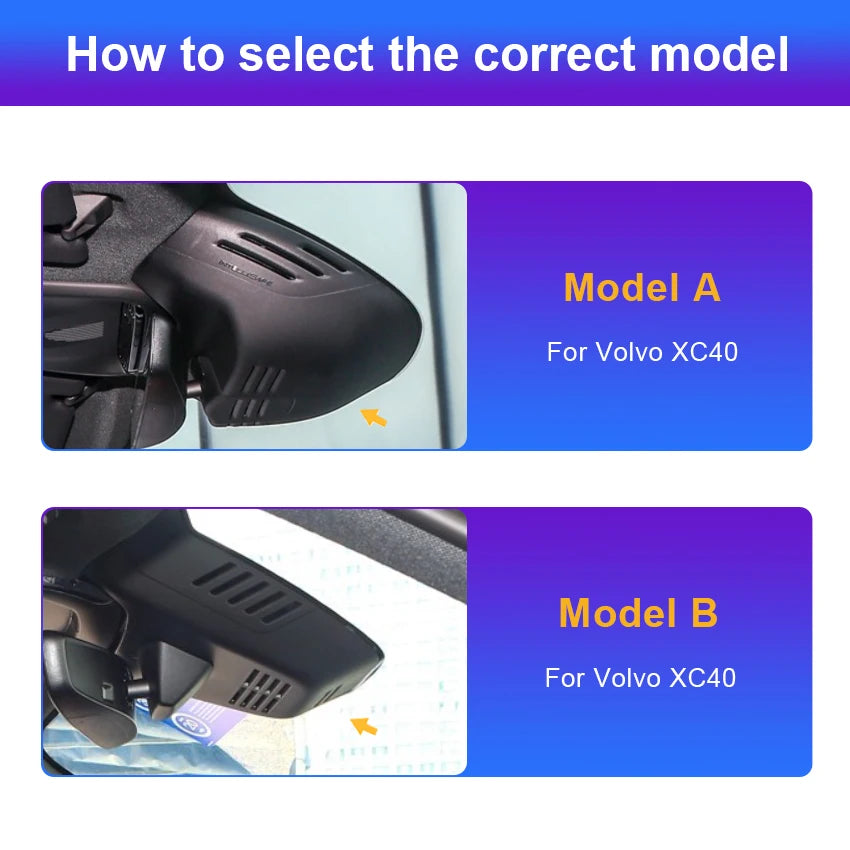 4K Dash Cam For VOLVO XC90 XC60 XC40 S90 V90 S60 V60 S80 XC70 C40 EC40, Plug and Play Dashcam Camera Wifi Car DVR For Polestar 2 Car Mobile World