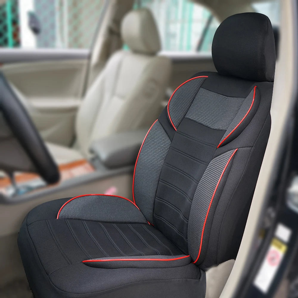 4MM Sponge Car Seat Covers 5D Design Car Accessories Interior Universal Size Fit For Most Car With Side Armrests CM World