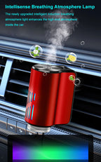 Car Aroma Diffuser Air Freshener Odor Eliminator  Vechile Air Vent Perfume Night Light Refill Fragrance