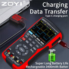 ZOYI ZT-703 Handheld digital oscilloscope multimeter three-in-one two-channel oscillometer signal generator electrician CM World