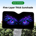 Cool Neon Light eyes Sun Visor Foldable Universal Car Windshield Sun Shade UV Protection Heat Insulation Foldable Cover