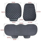 SEAMETAL PU Leather Car Seat Cover Front Rear Auto Chair Protector Backrest Waterproof Cushions Four Season for Car Accessories Car Mobile World