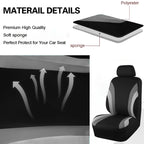 Polyester Fabric Car Seat Covers Rear Seat Backest With 3 Zipper Can Split Universal Size Seat Covers Fit For Most Car SUV Truck