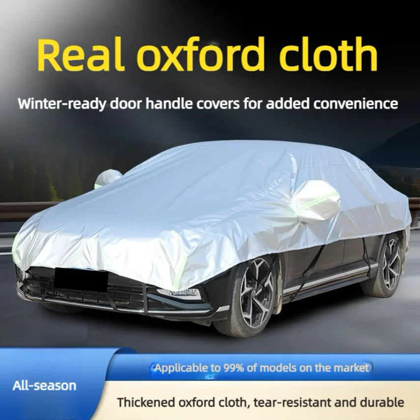 Car clothing Oxford cloth car cover sunshade, sun protection and heat insulation half cover snow cover