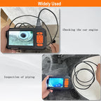 Endoscope Camera 4.3 Inch Screen Replaceable 1-100 Meter Rigid Cable HD1080P 8MM Lens Pipe Inspection USB Borescope LED 2600mAh CM World