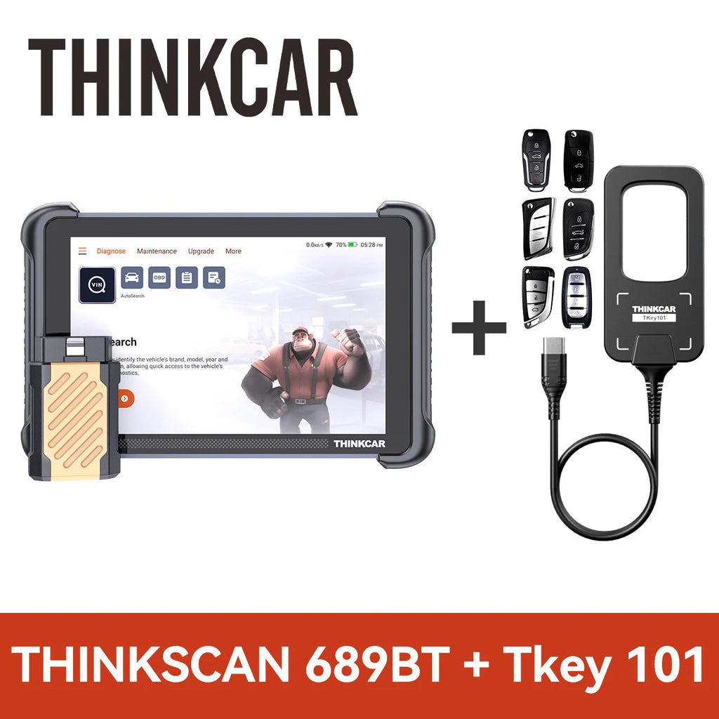 Global Version THINKSCAN 689BT OBD2 Scanner All System Diagnosis ECU Coding Bi-directional CAN FD DOIP Lifetime Free Update Car Mobile World
