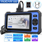 MUCAR 632 AI Automotive Tools Life Free Obd2 Scanner CANFD 15 Reset 4 System Life Free Bidirectional Diagnostic Auto OBD Scanner