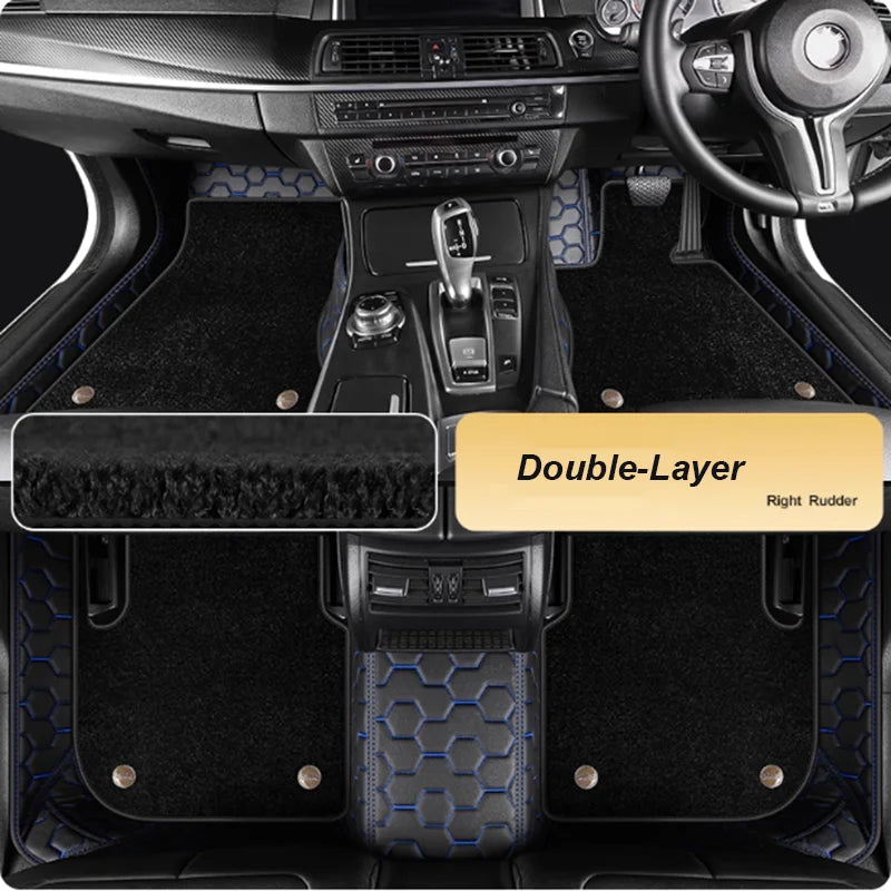 5D Custom Car Floor Mats For BMW X3 E83 F25 G01 F97 Auto Carpets Double Layer Foot Coche Liners Blanket