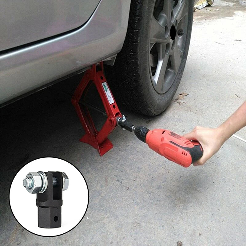 1/2 Inch Chrome Vanadium Steel Car Scissor Jack Drill Adapter Scissor Jack Adapter Car Trestle Jacks Lifting Car Accessories CM World