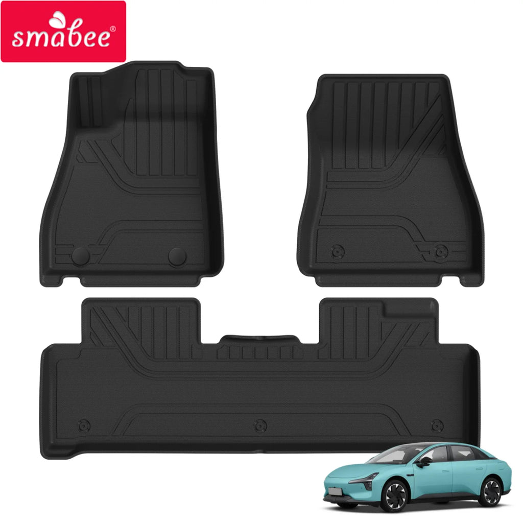 Smabee Left Drive for Xpeng Mona M03 2026 2027 Car Floor Mats Foot Pad  TPE Waterproof Interior Accessories Black