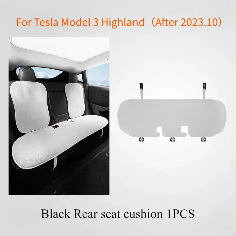 Ice Silk Seat Cushion for Tesla Model 3 Y Juniper 2025 Breathable Mat Seat Cover Cushion Replacement Pad Summer Car Accessories Car Mobile World