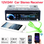 Car MP3 Player Stereo 12/24V 60W Bluetooth Audio Radio Car Truck Usb Bluetooth Handsfree Call Car USB Card Insert MP3 Radio Kit CM World