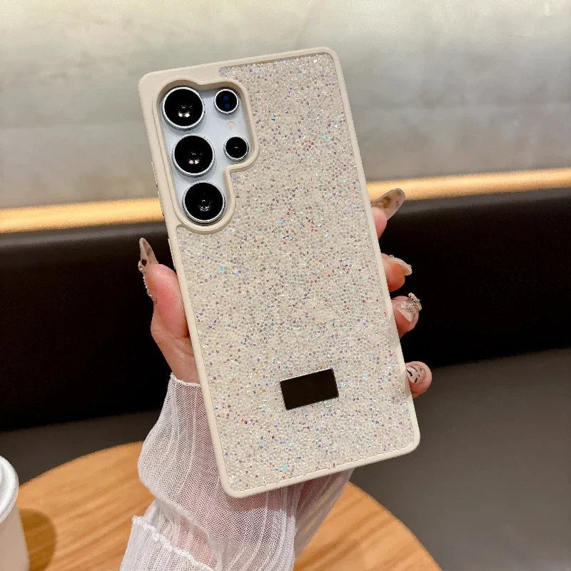 Trend Bling Glitter Diamond Case for Samsung Galaxy S26 S25 S24 S23 Plus Ultra Rhinestone Shockproof Hard Back Protective Cover Car Mobile World