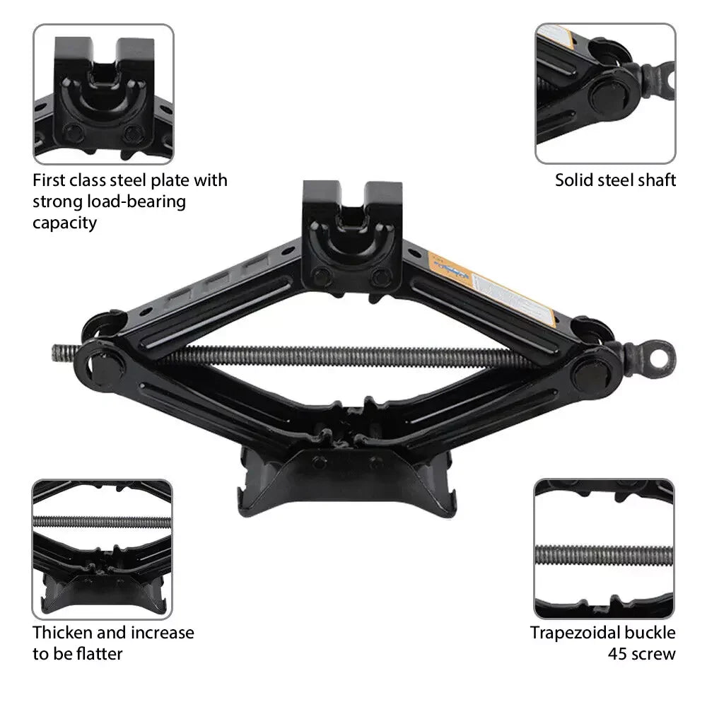 2.5T 1.5T car jacks 2 in 1 Manual Lift Jack Car Repair Tool Lifting Tool with Labor-saving Ratchet Wrench Foldable Jack for Car CM World