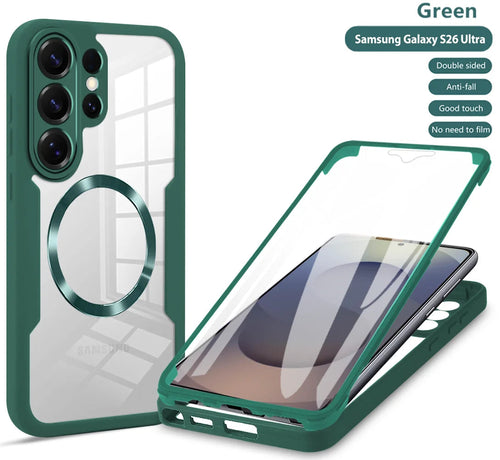 360 Full PTE Protection Screen Clear Magnetic Case For Samsung Galaxy S26 S25 Edge S24 S23 S22 Ultra PLUS FE A07 A56 A36 A26 A16 Car Mobile World