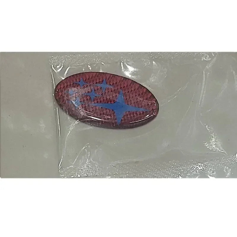 58x28mm Carbon Fiber Car Steering Wheel Logo Emblem Sticker for Subaru Forester Outback Impreza Legacy STI WRX BRZ Tribeca CM World
