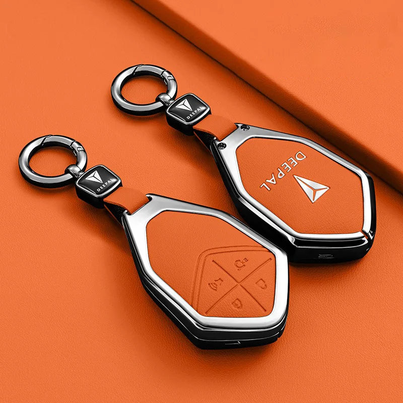 Car Key Case for Changan DEEPAL S7 S07 G318 S09 S05 L07 SL03 Shenlan Zinc Alloy Fob Keychain Cover Shell Ring Holder Accessories