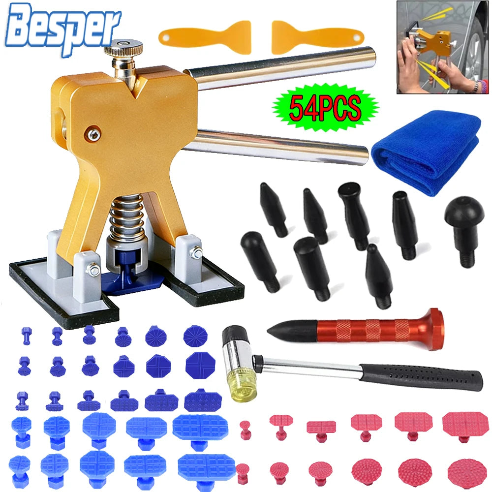 54/30/25PCS Auto Dent Removal Kit Puller  Suckers Suction Cup Tool with Tabs for Car Body Repair Dent Removal Paintless Kit CM World