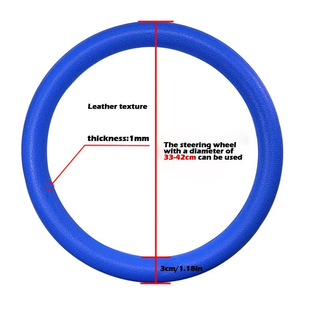 19 Color Car Silicone Steering Wheel Cover For Summer Fashion Sweat Absorbent Non-slip Handle Cover General DIY Parts CM World
