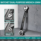 6mm-22mm Combination Wrench Dual-purpose Wrench Labor-saving Anti Slip Metric Universal Spanner For Car Repair Hand Tool