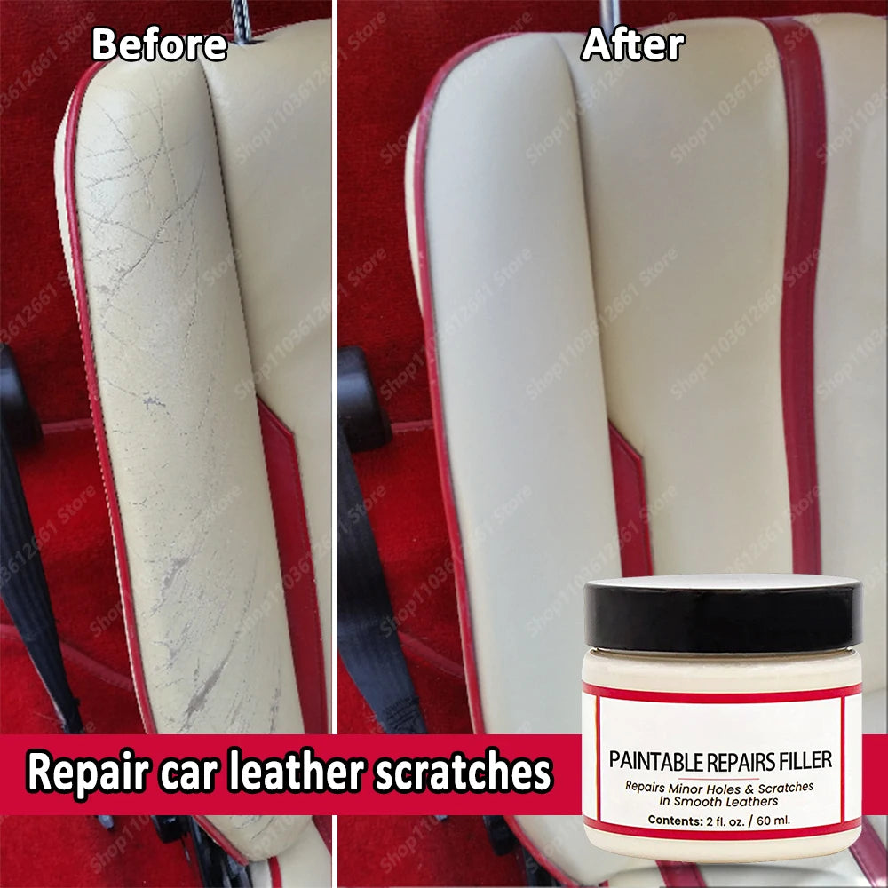 Auto Leather Repair Paste for Car Scratches Cracks Restoration Cream Seat Renovation Filling Compound Car Mobile World