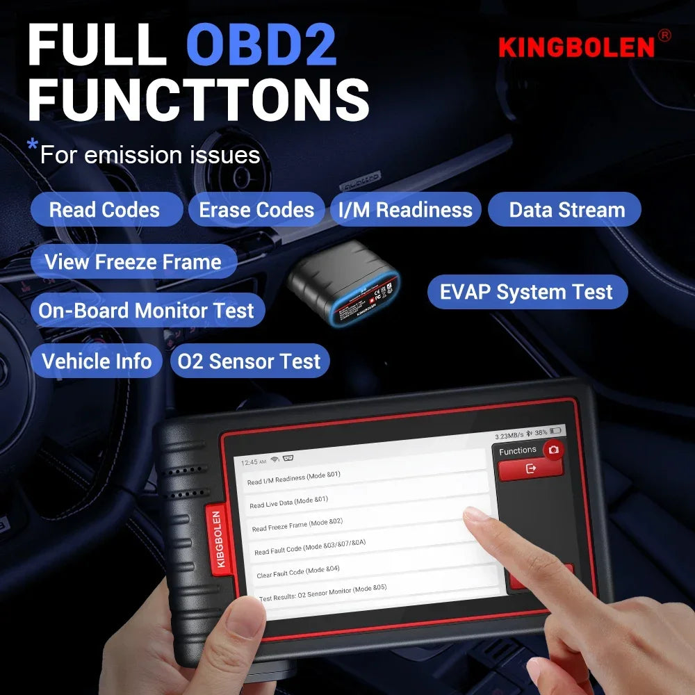 Kingbolen S6 2 Scanner Bluetooth All System Code Reader Car Diagnostic Tool PK ThinkTool ThinkScan Max Car Mobile World