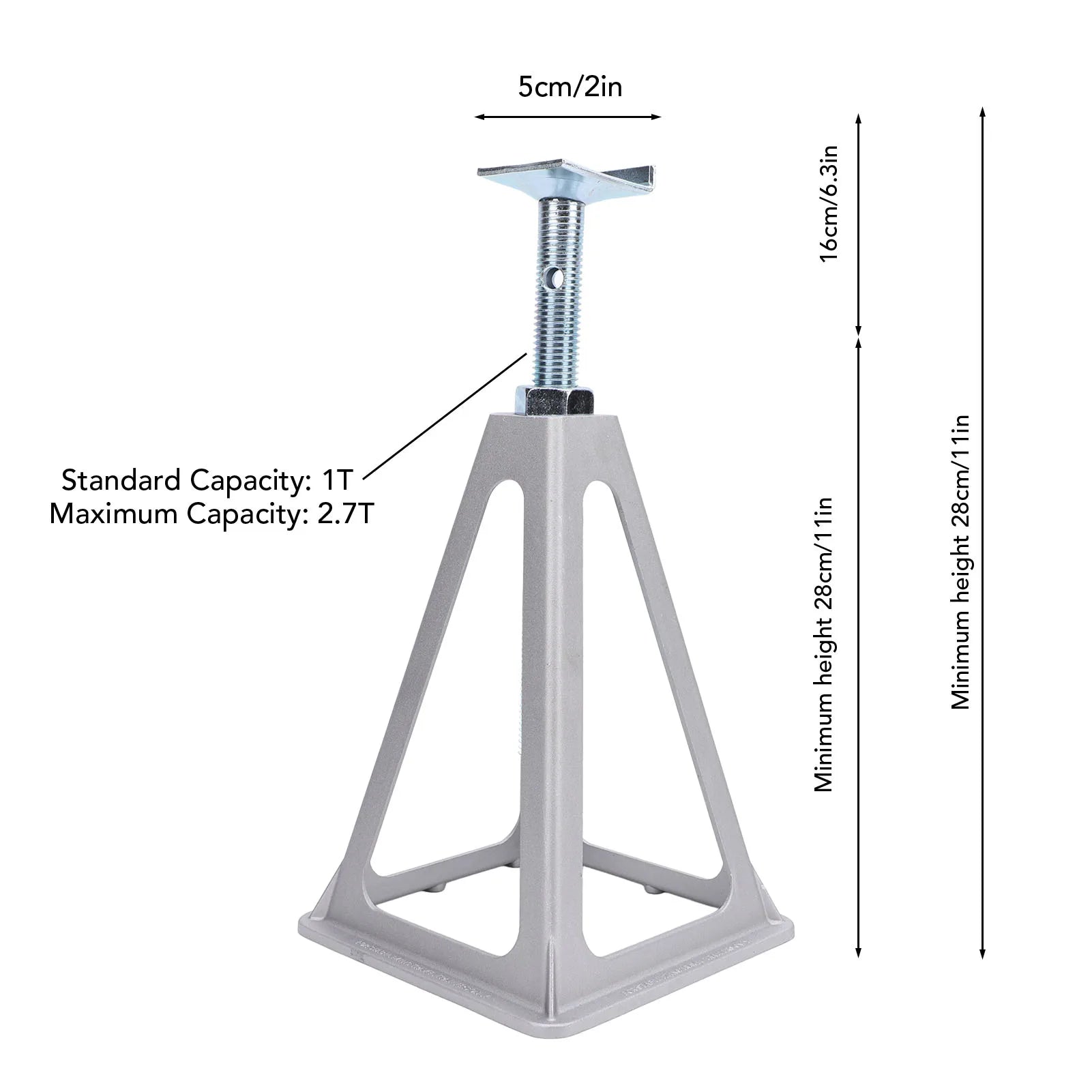 RV Stabilizer Jacks 2.7T Maximum Load Height Adjustable 28 to 44cm for Travel Trailers Motorhomes Trailer Stabilizer Jack CM World