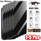 Privacy Screen Protector For iPhone 16 13 15 11 12 14 17 Pro Max Air 16e Anti-spy Glass For iPhone 13 12 Mini 7 8 16 Plus SE XR Car Mobile World