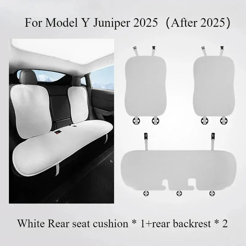 Ice Silk Seat Cushion for Tesla Model 3 Y Juniper 2025 Breathable Mat Seat Cover Cushion Replacement Pad Summer Car Accessories Car Mobile World