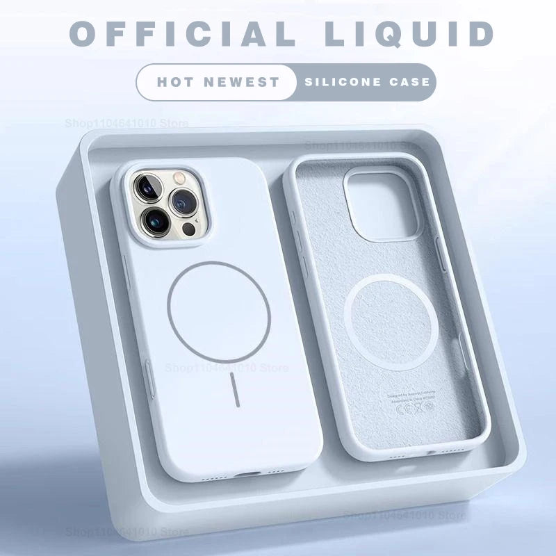Magnetic Phone Case For iPhone 15 14 16 Plus 11 12 13 17 Pro Max Air Shockproof Silicone Cover For Magsafe Wireless Charge Cases Car Mobile World