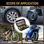 Universal Tubeless Tire Repair Kit - Emergency Puncture Tools w/Rubber T-Plugs for Car/Motorcycle On-Road Vacuum Seal CM World