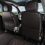 Leather 5pcs Car Seat Cover Protector Seat Waterproof Automotive Seat Covers Full Sets Breathable Universal Fit Full Seats Cover CM World