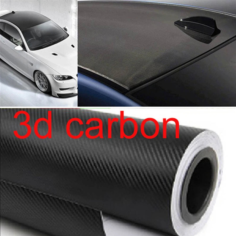 118.11inch/300cm 3D Carbon Fiber Film Stickers Car Vinyl Wrap Sticker Wrapping Foil Laptop Motorcycle Matte Decoration Sticker