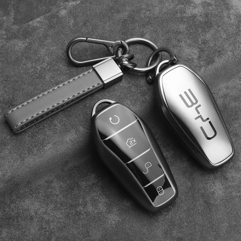 Tpu Car Key Case Cover for BYD Seal Song Plus Atto 3 Dolphin Han EV Tang Qin U Dmi Yuan Pro Protection Keychain Accessories