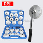 23 Pcs/Set Car Oil Filter Cap Removal Wrench Socket Set 1/2" 12.5mm Ratchet Spanner Car Hand With Case Auto Remover Tool CM World