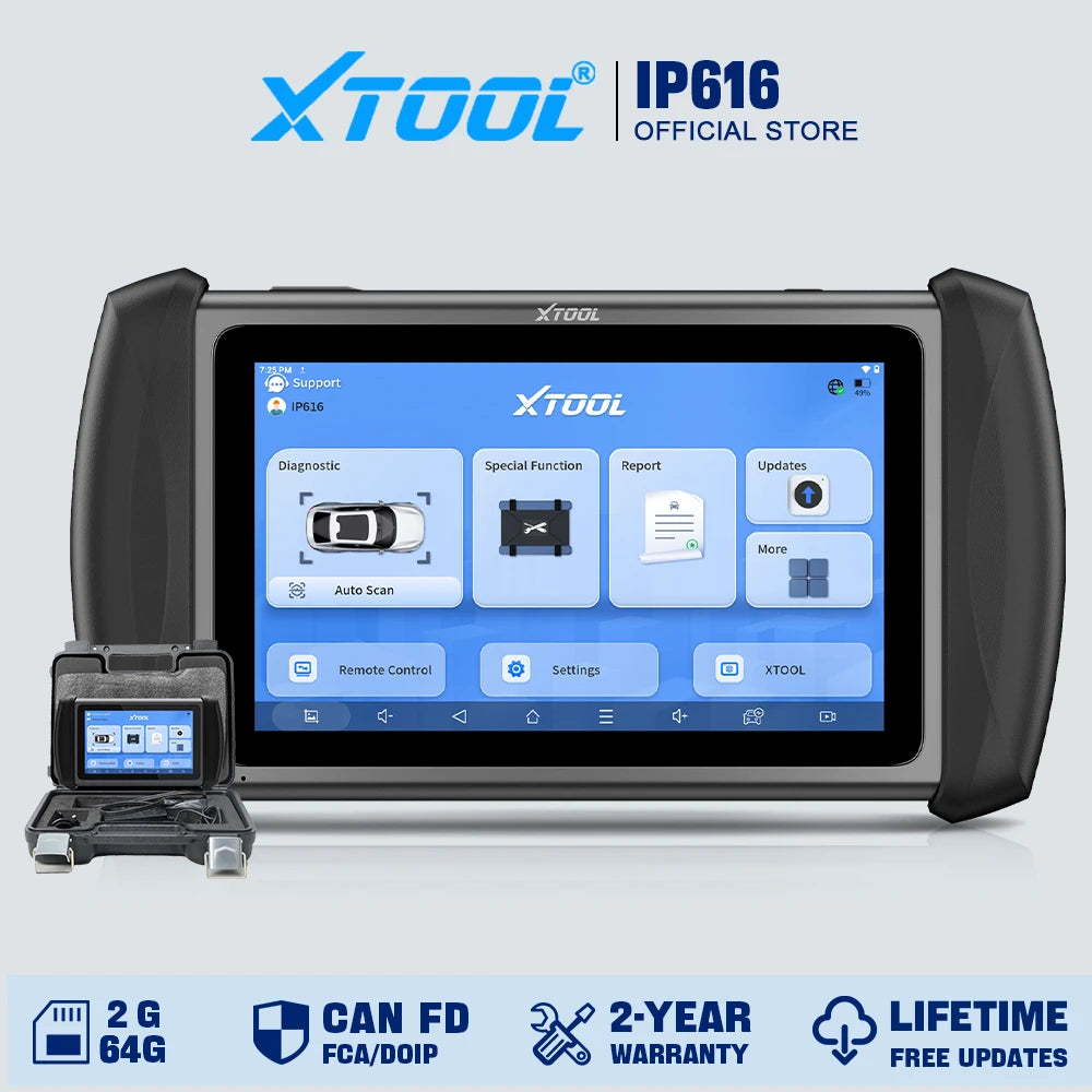 XTOOL InPlus IP616 All System Car Diagnostic Tools Automotive Scanner 34+ Reset Build-in FCA All Function Lifetime Free Update CM World