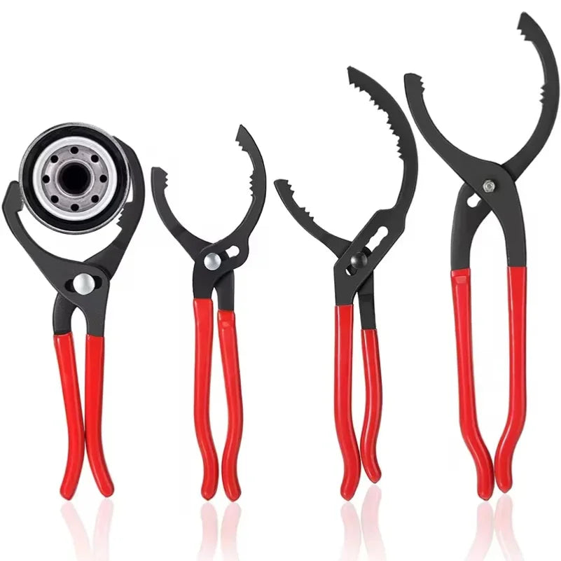 10/12/14/16 '' Car Oil Filter Pliers Clamp Type Wrench Oil Filter Remove Disassembly Tool Filter Element Wrench for Truck Repair Car Mobile World