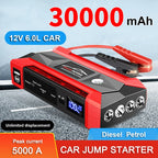 Car Battery Starter 30000mAh Portable Charger Auto Jump Starter 12V Petrol Diesel Car Emergency Booster Start Power Supply