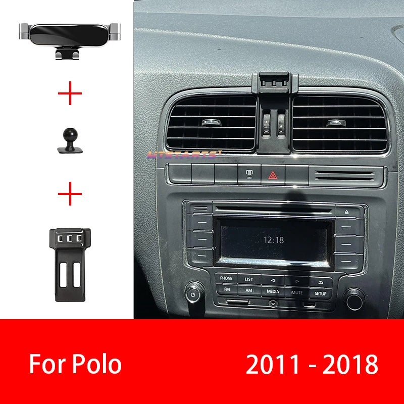 Car Phone Holder Mobile Mount Stand For Volkswagen Polo 2004-2023 Adjustable GPS Special Navigation Bracket Accessories CM World