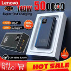 Lenovo 140W CCC Power Bank 500000mAh High Capacity Super Fast Charging Portable Battery Charger for iPhone 12-17 Samsung 2026 Car Mobile World