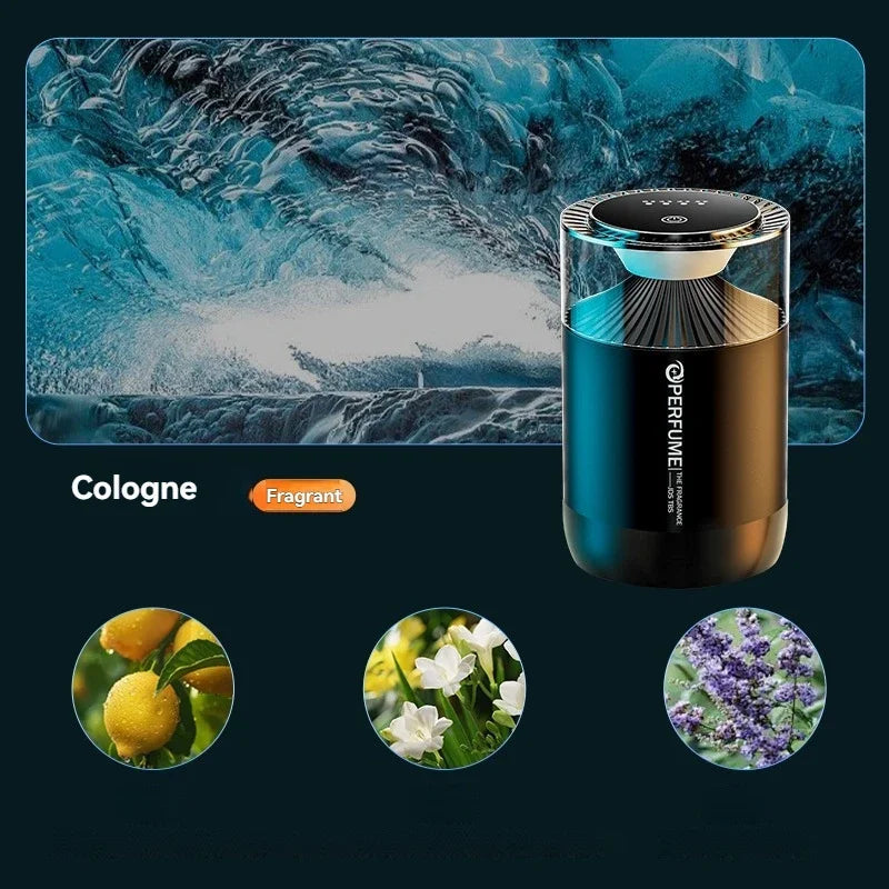 Smart Car Air Freshener Rechargeable Car Aroma Diffuser Cloud Mist with RGB Light for Automotive Interior CM World