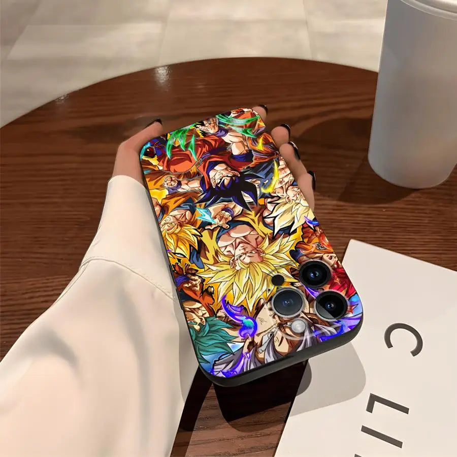 Dragon Ball Goku Vegeta Case for iPhone 17Air XR 15 16 14 Plus 13 12 11 17 Pro Max XS Max 7 8 Black Soft Phone Cover